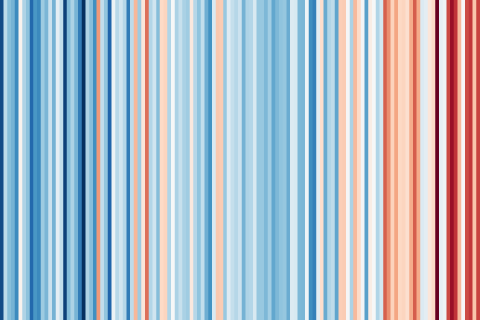 'Climate stripes' graphics show U. S. trends by state and county